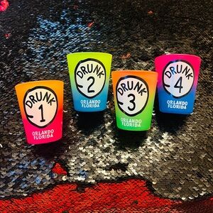 Blue Seas Trading Co. rainbow Colorful Drunk Shot Glass Set